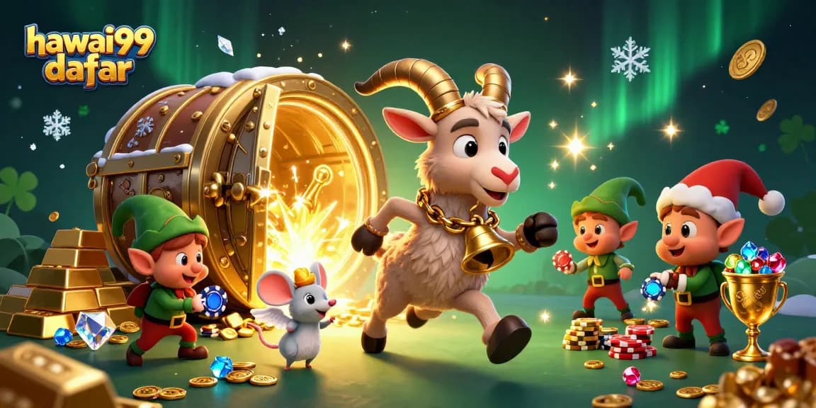 Get ready for fun with hawai99 daftar in a vibrant casino scene with Krampus and his quirky companions.