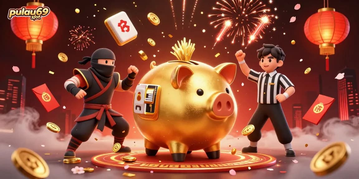 Experience the pulau69 slot action with vibrant characters and casino motifs in an enthralling 3D illustration.