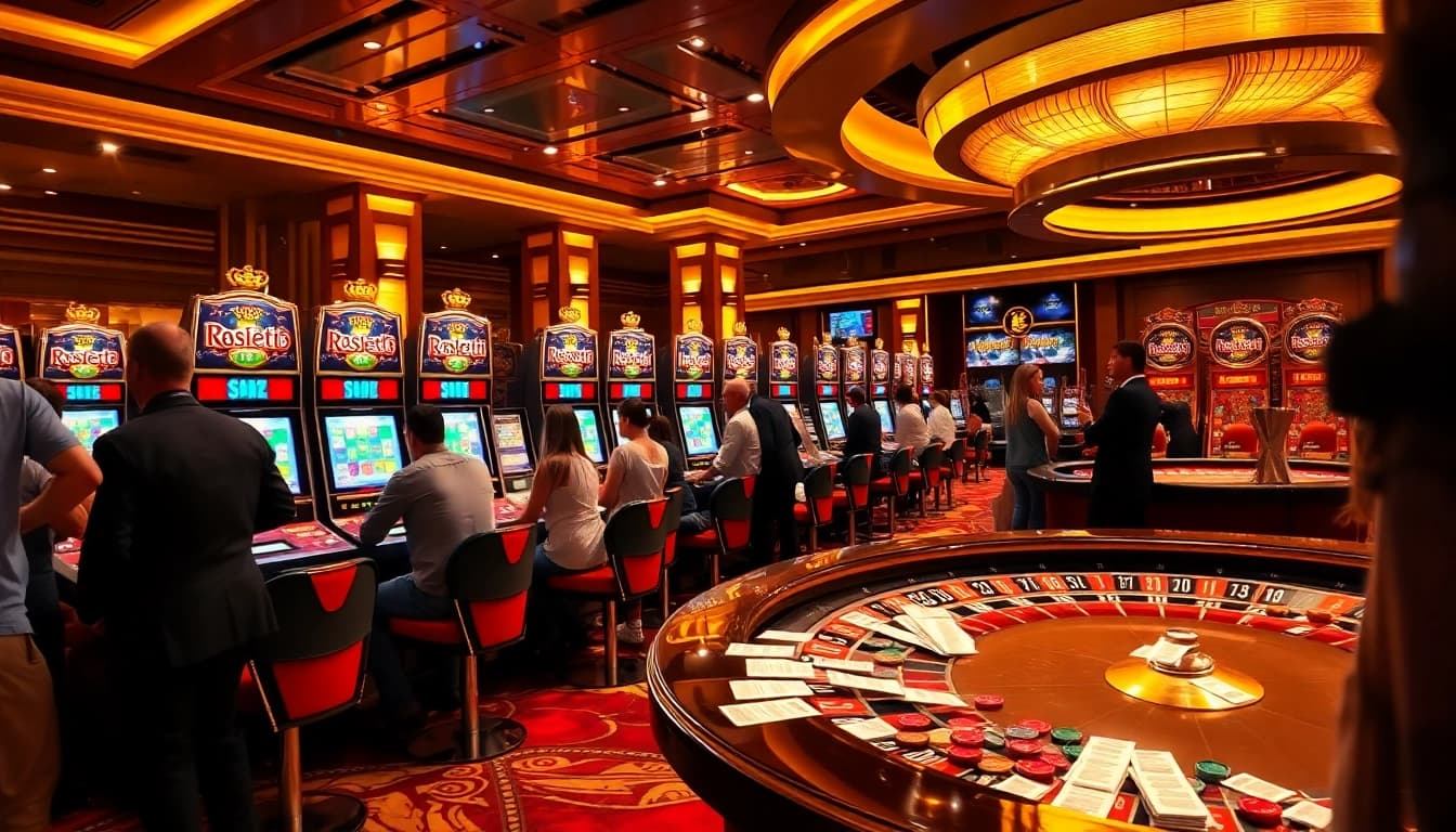 Engage with exciting slot machines at 66slots8 com in a luxurious casino setting.