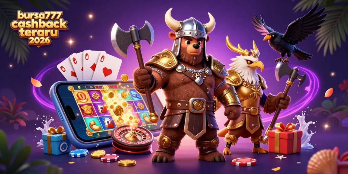 Experience thrilling gameplay and massive bursa777 cashback terbaru 2026 with dynamic slot illustrations.