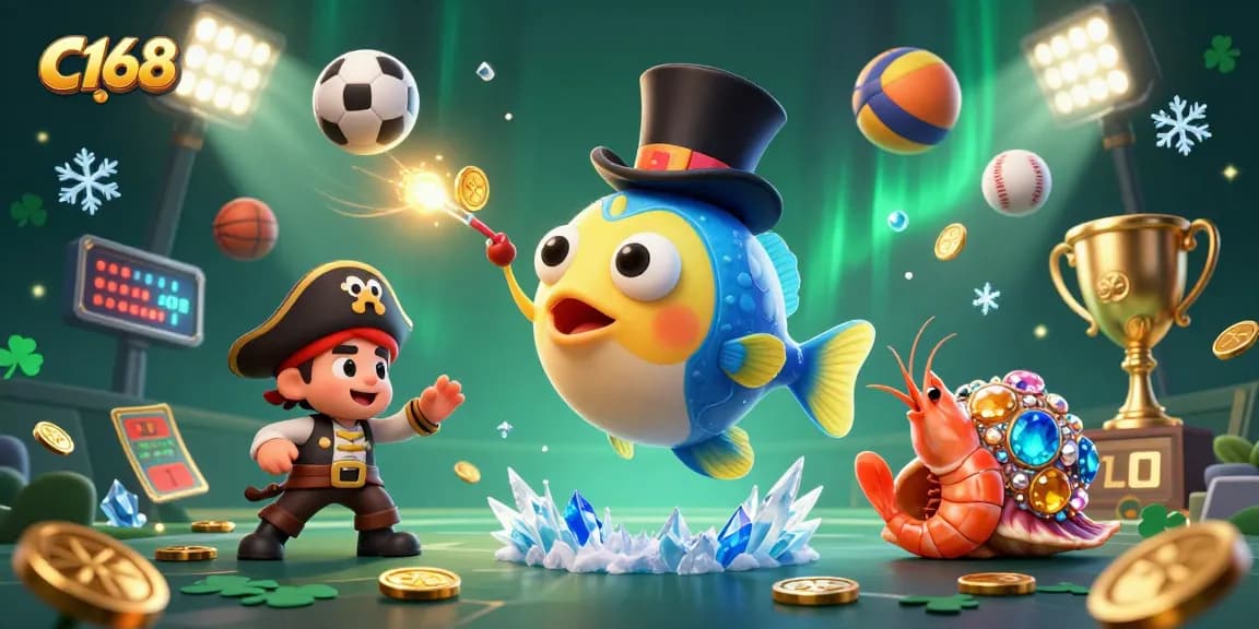 C168 attracts bettors with vibrant, dynamic casino scene featuring a treasure-filled underwater adventure.