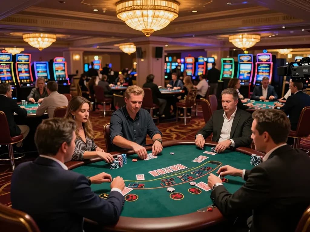 Engaged players at a blackjack table showcase strategic gameplay at impactxoft casino