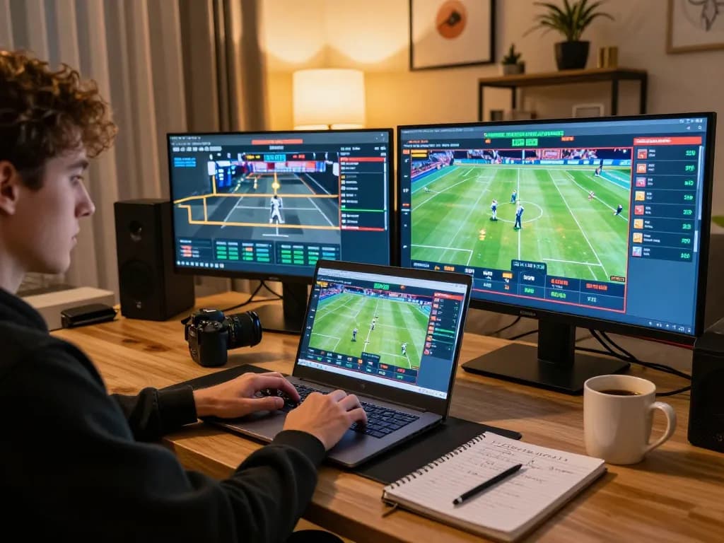 Engaging online sports betting experience at Nhà Cái FB88 with live game displays and strategic notes