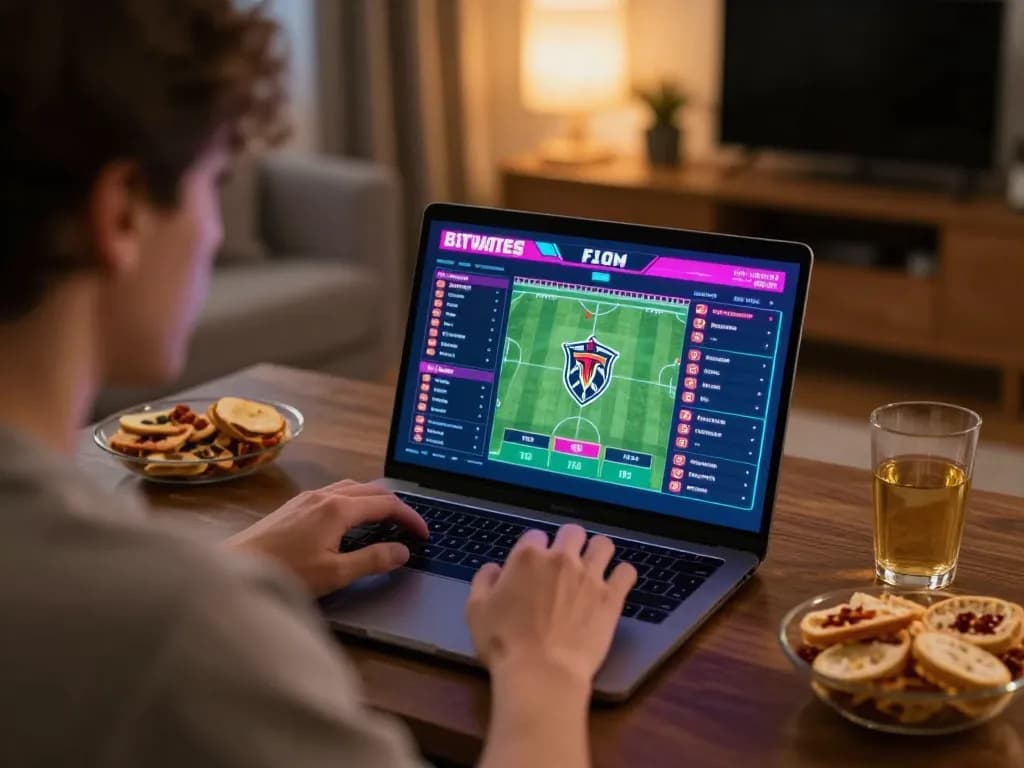 Engaging online sports betting session with luck88com interface displayed on laptop