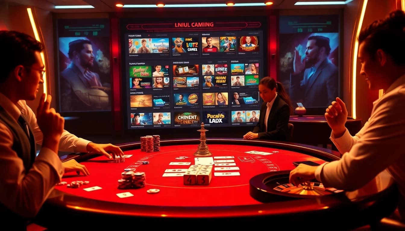 Dynamic poker gameplay at https://nk88.baby/ with vibrant chips and cards enhancing the thrill.