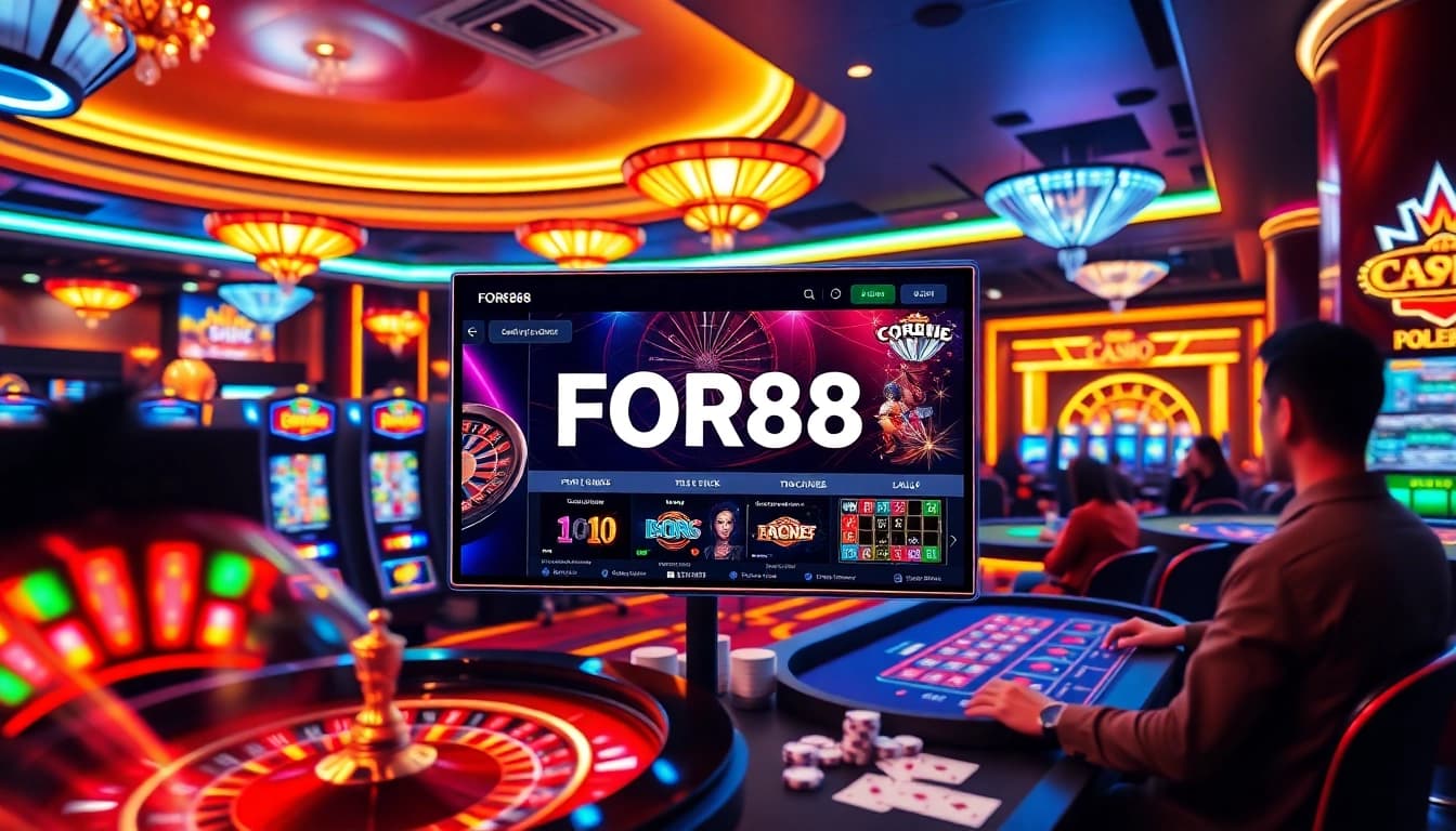 Experience the excitement of gambling at https://for88.kim/ with vibrant casino gaming visuals.