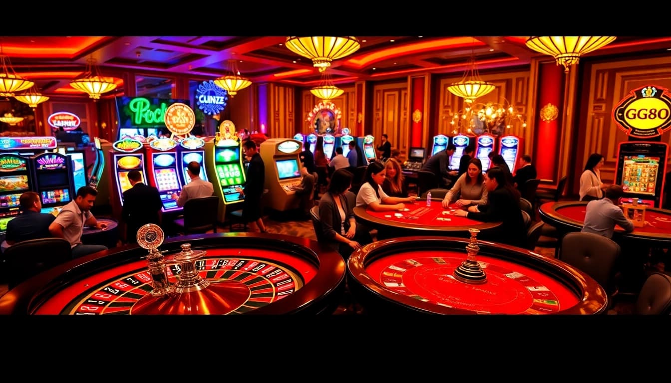 Experience the thrill of gaming at http://gg88.gold/ with vibrant casino elements featuring roulette and poker.