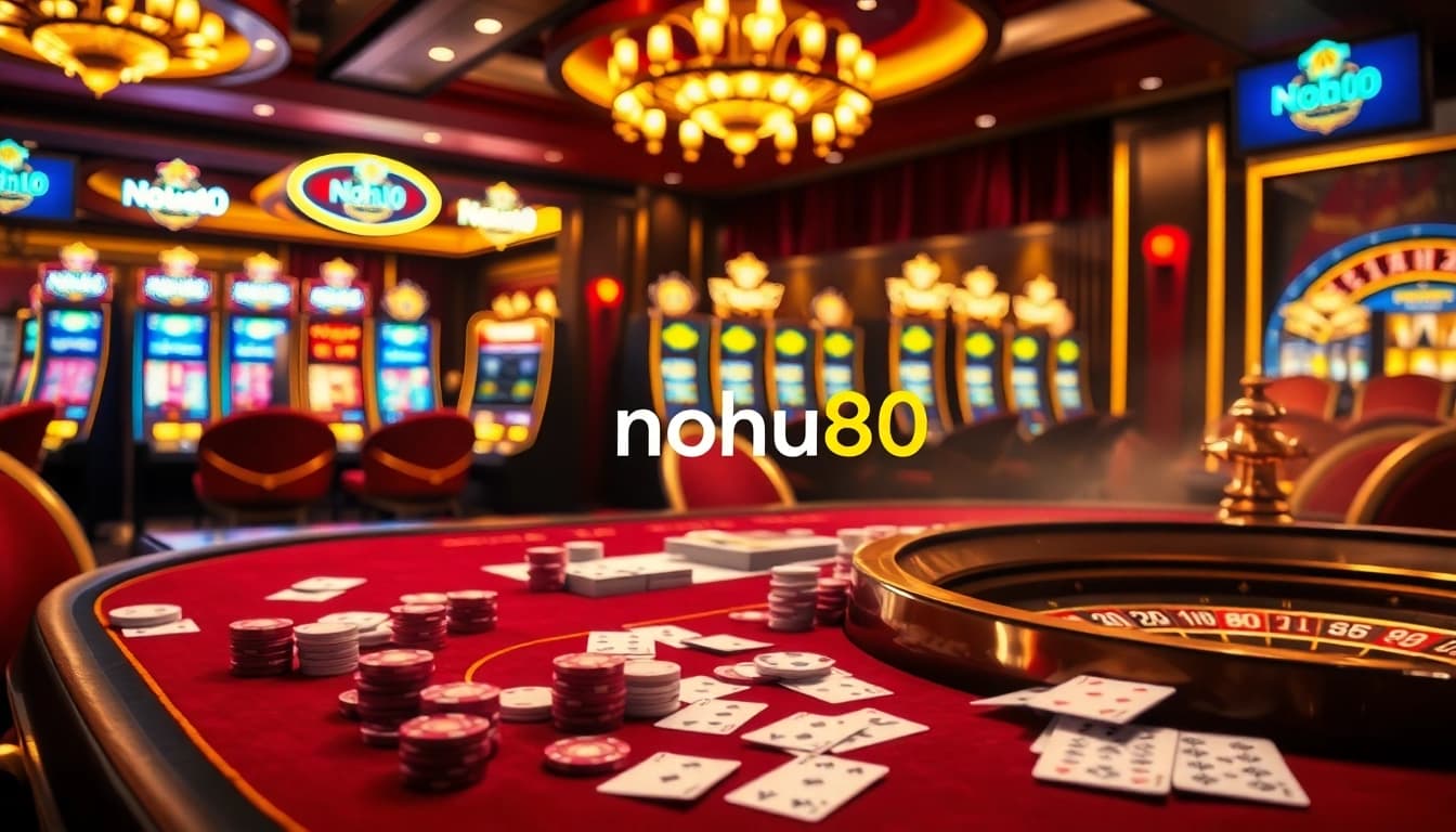 Experience the thrill of gambling with nhà cái nohu90 at a lively casino.
