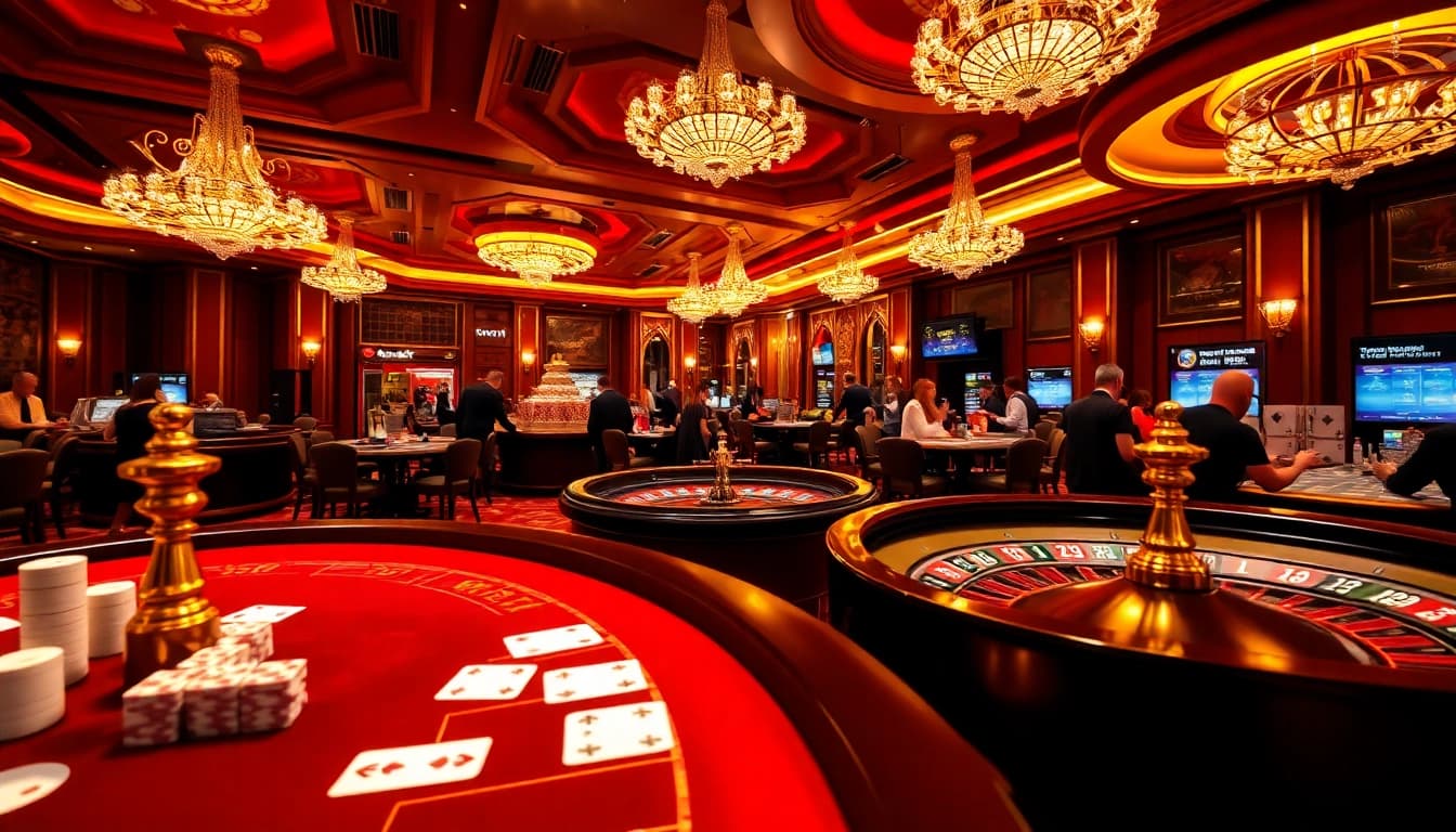 Engaging in thrilling card games at Thabet's luxurious casino environment.