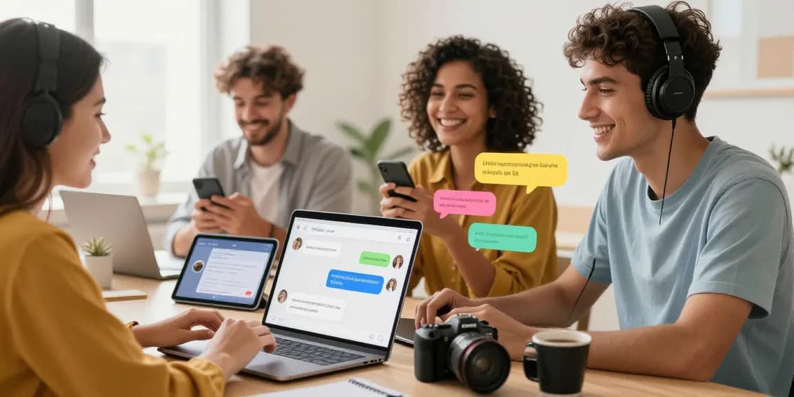 Engaging users chatting on شات فلة الخليج, showcasing a lively digital conversation atmosphere.