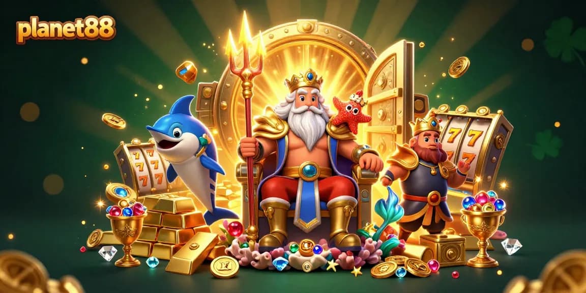 Play slots at planet88 and win jackpots, surrounded by treasures and iconic characters.