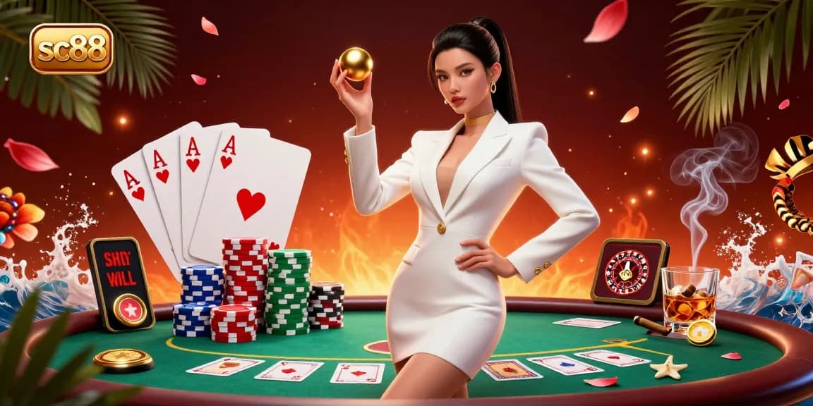Experience the thrill with sc88 casino elements featuring high-stakes poker and vibrant character dynamics.