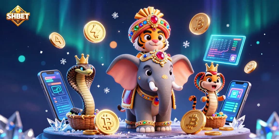 Spin the reels at SHBET with a vibrant 3D casino-themed illustration showcasing exciting gameplay elements.
