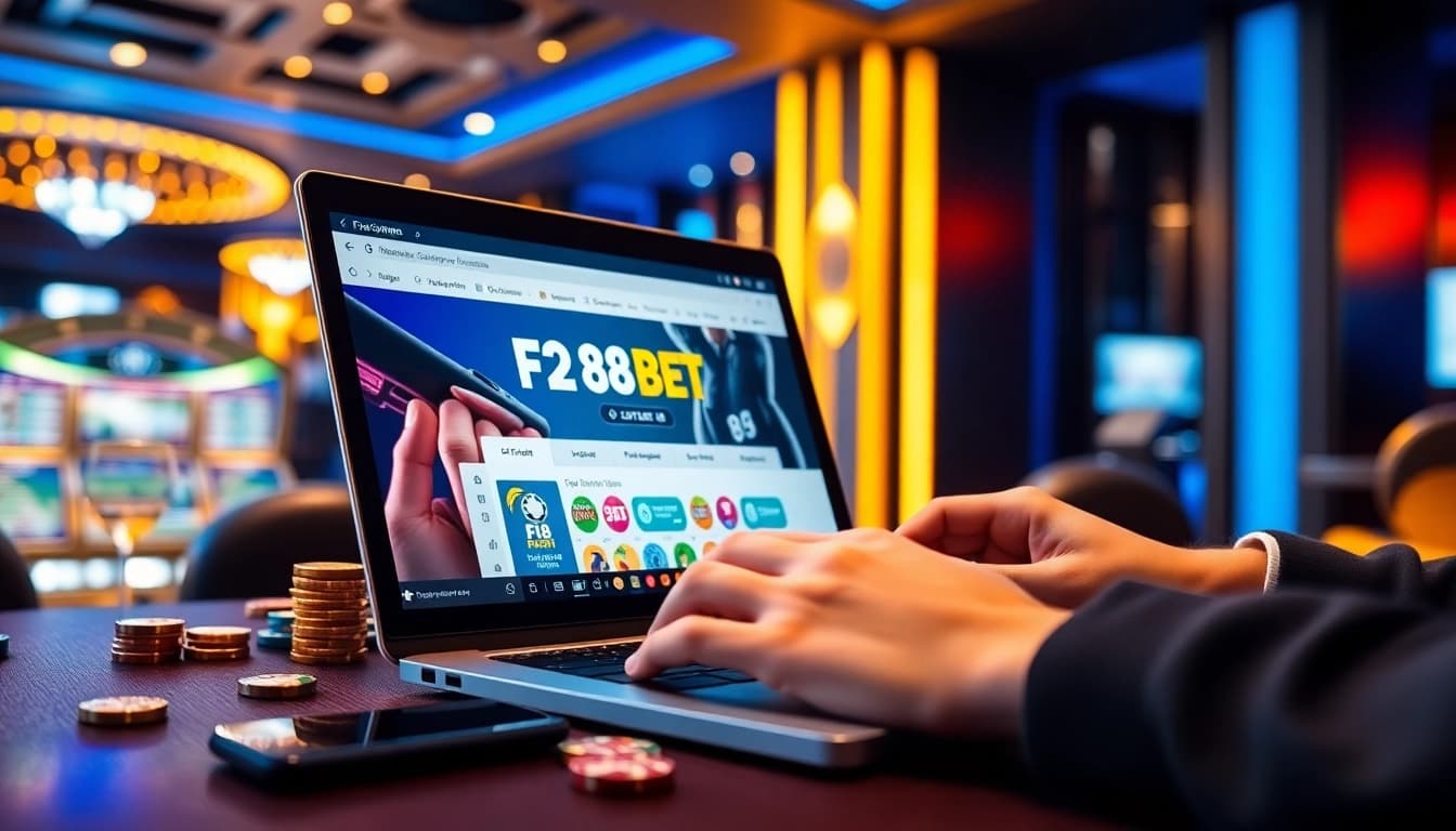 Experience the excitement of online gambling with F8 BET platform interface.