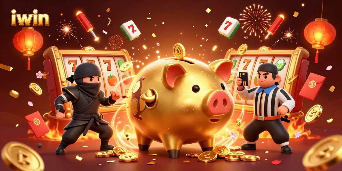 Experience the thrill of iwin with a dynamic casino showdown featuring vibrant characters and symbols.