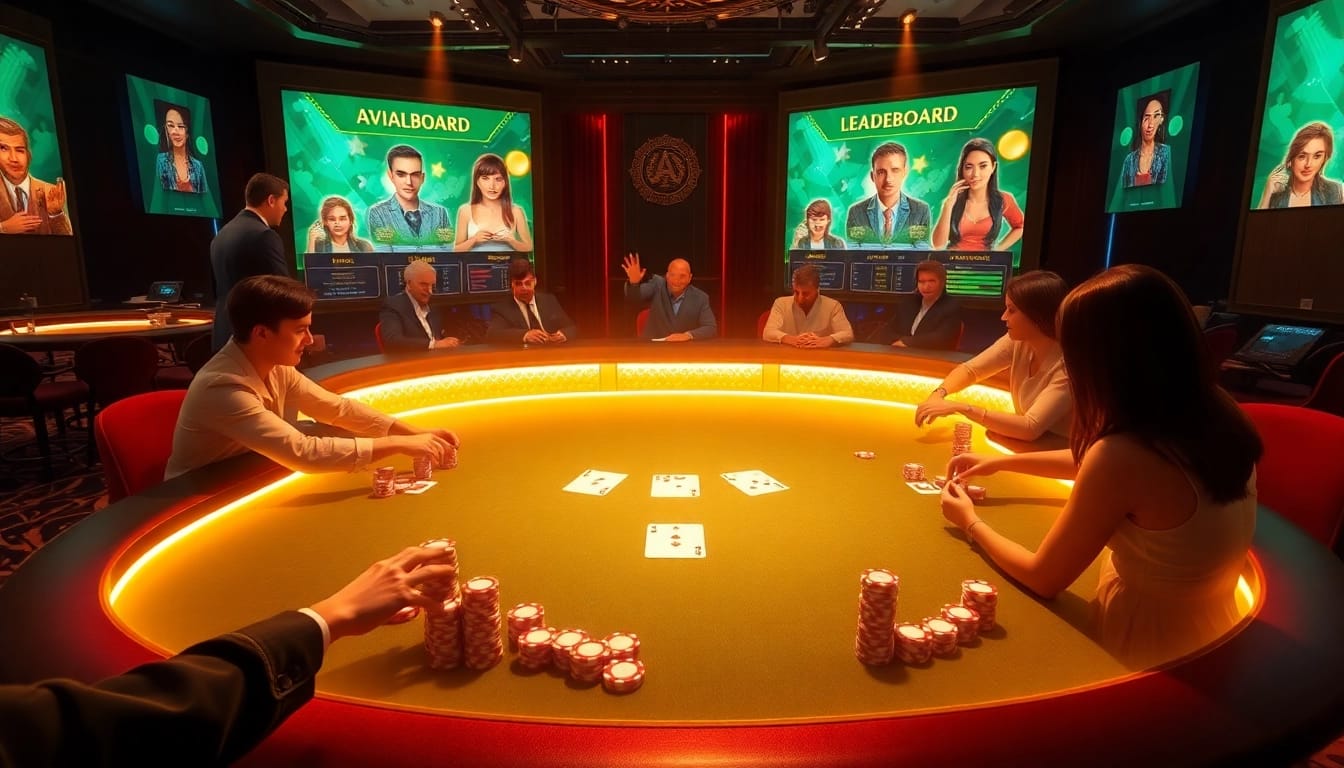Experience avia master b52 gameplay with enthusiastic players at a luxurious casino table.