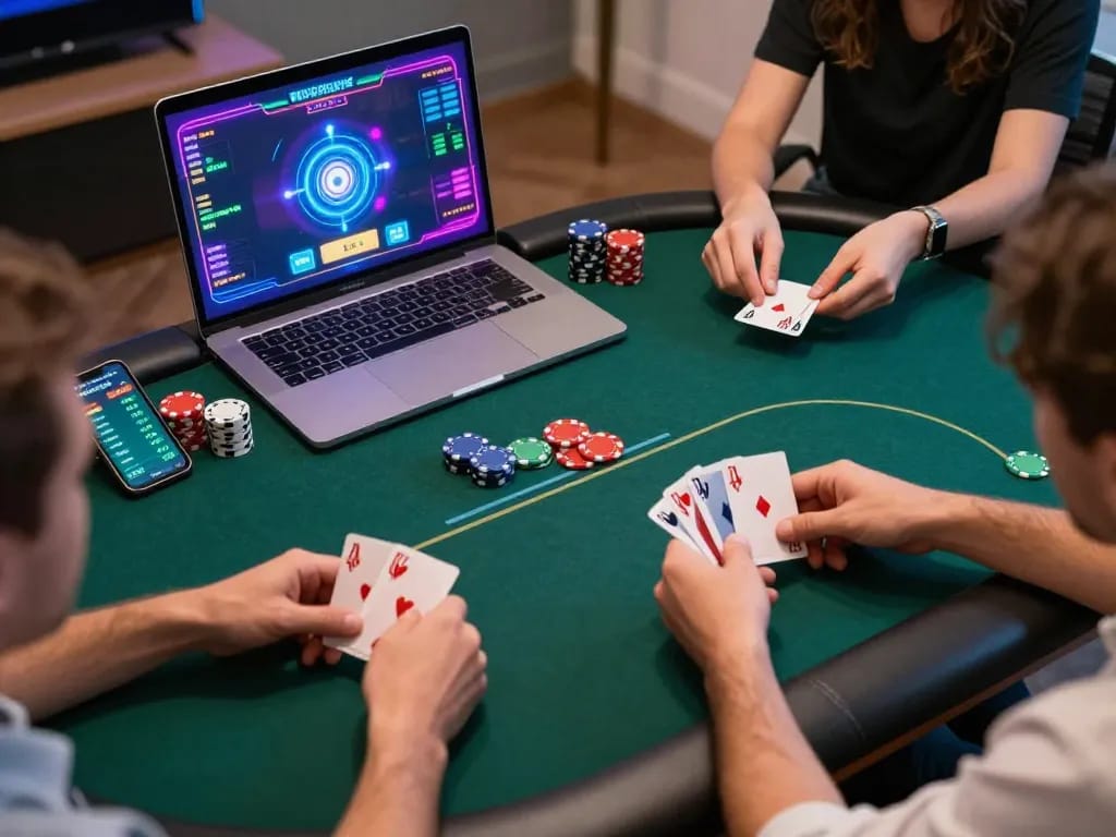 Play online poker with accessible ทางเข้า m112 on your device, showcasing vibrant gameplay.