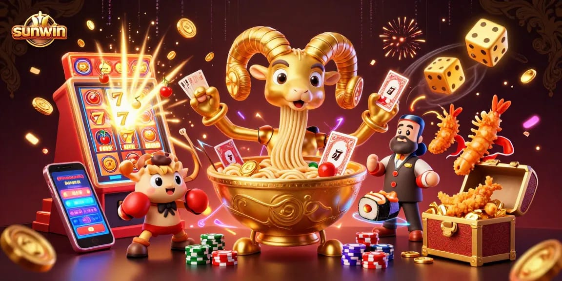 Join the exciting sunwin casino experience with animated characters and dynamic slot machine action.