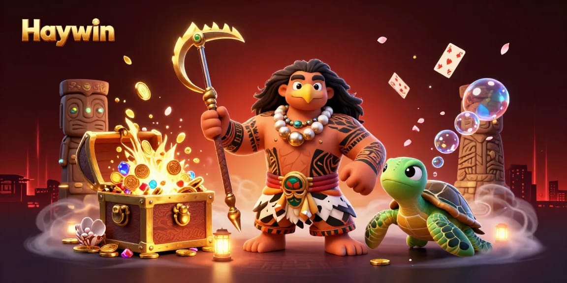 Haywin captivates with a vibrant 3D casino scene featuring action-packed gaming elements.