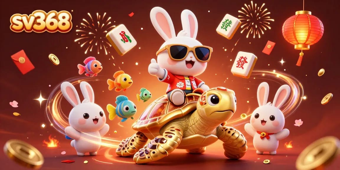 Experience thrilling gaming at sv368 with vibrant 3D illustration showcasing luck, immersion, and casino excitement.