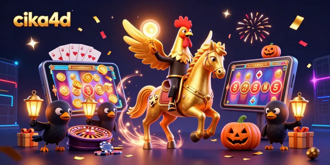 Spin thrilling slots with cika4d in an enchanting 3D casino scene filled with excitement and winning potential.