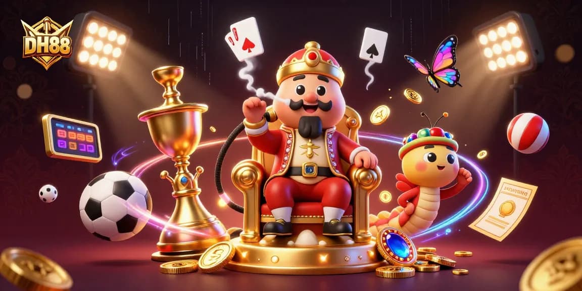 Experience the excitement of DH88 as you engage in sports betting with vibrant casino elements.