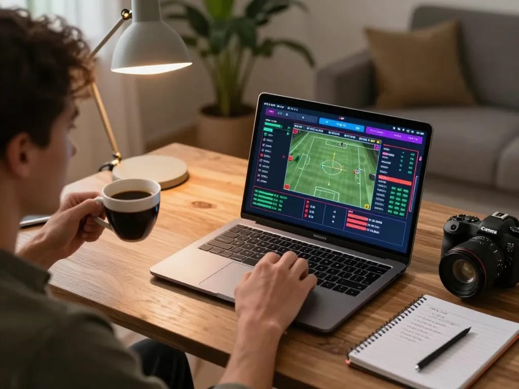 Experience thrilling sports betting at Trang Chủ RR88 with an inviting home setup featuring engaging visuals and a strategic atmosphere.