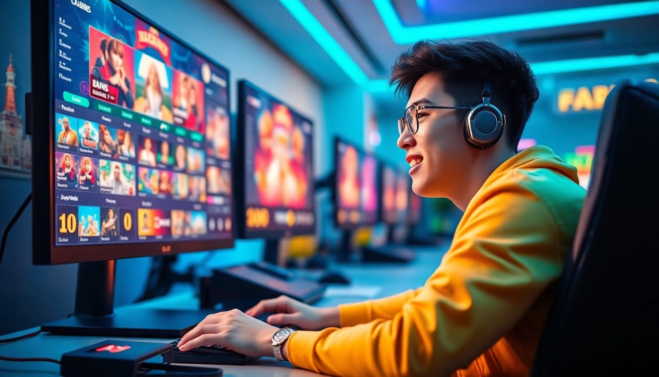 Engaging scene at nhà cái 8s showcasing online gaming excitement and vibrant betting options.
