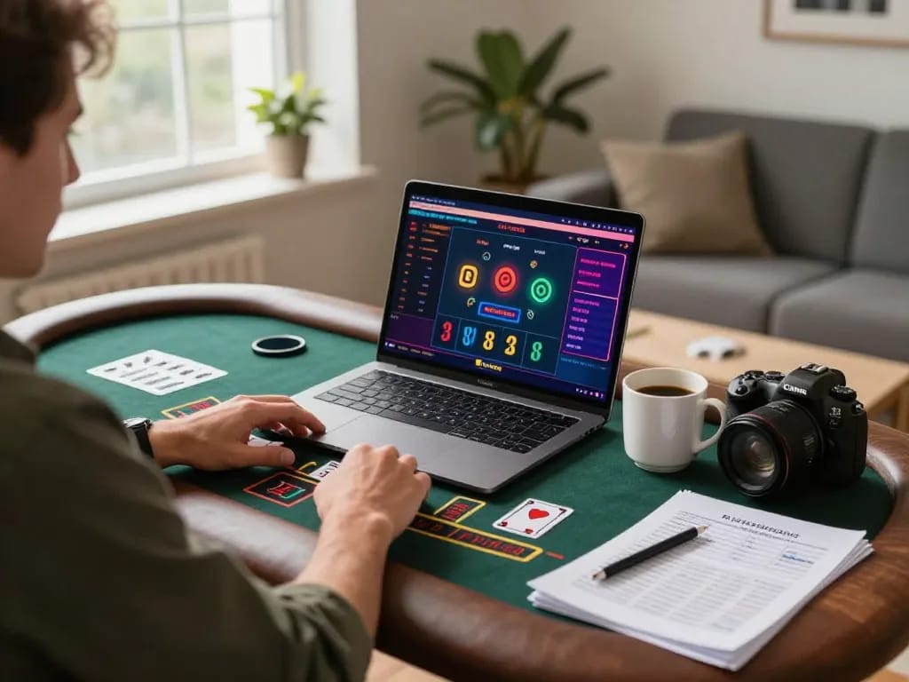Engaging with online casino gaming at home, exploring trang chủ fly88 for winning strategies.