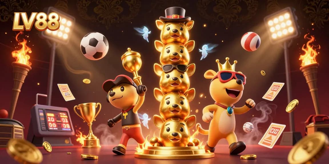 Experience the excitement of LV88 with dynamic sports elements and a vibrant casino atmosphere.