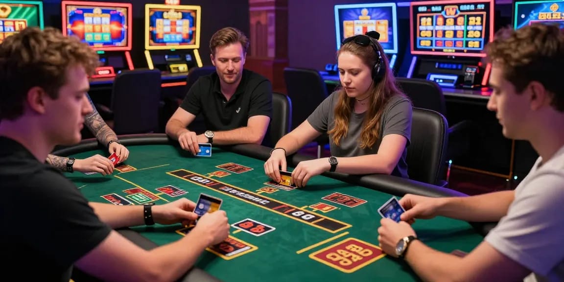 Online gaming action at credit card casinos showcasing players enjoying vibrant slot games with Mastercard at https://being-there.org.uk.