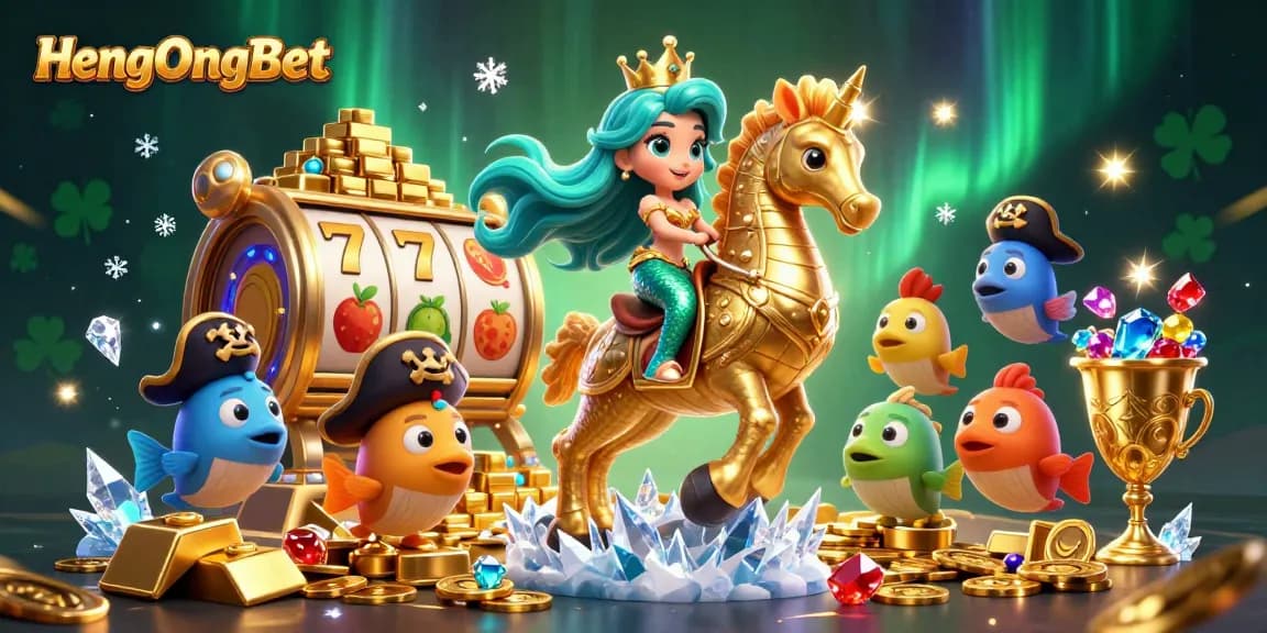 Experience the thrilling world of HengOngBet with vibrant visuals of exciting slots and captivating characters!