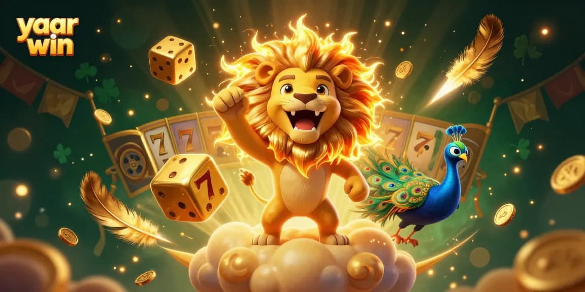 Roll the dice and spin the slots with yaar win in this vibrant casino scene!