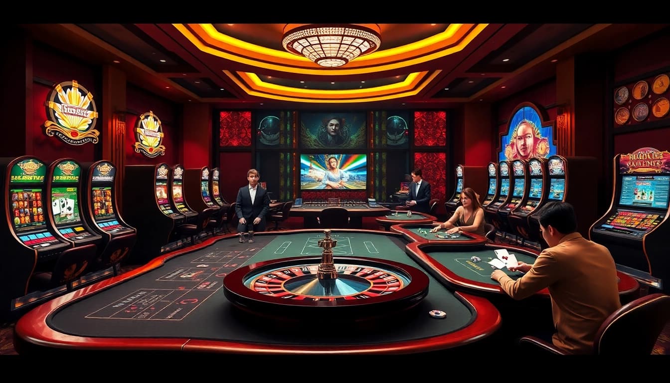 Experience the excitement of gambling at Nhà Cái 68VIP Có Uy Tín with vibrant casino visuals.