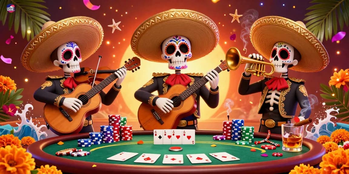 Experience the excitement of LT88 with a vibrant mariachi band and a dynamic poker scene.