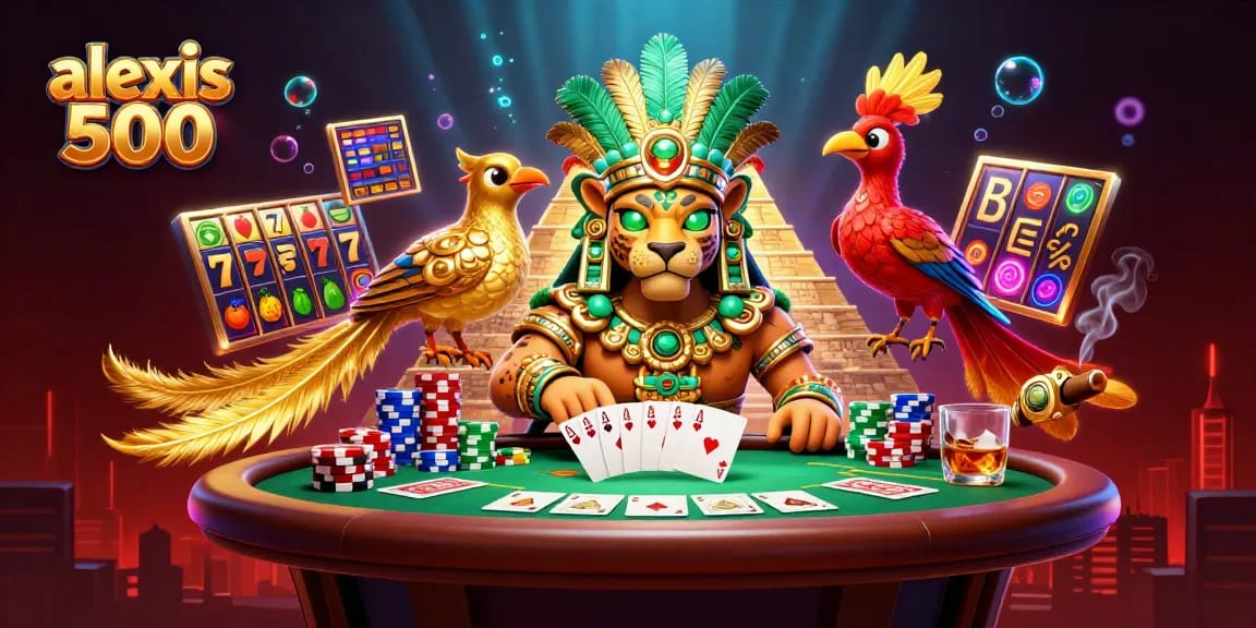 Play thrilling games on alexis 500 with vibrant slot symbols and unique characters