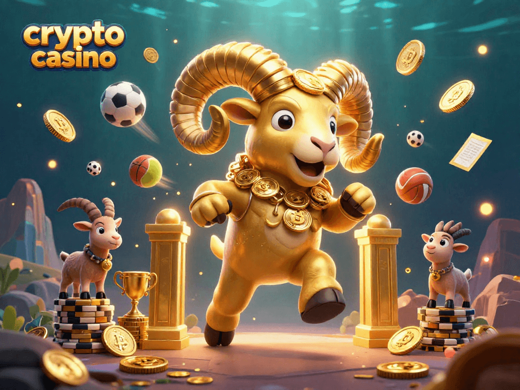 Engage in the crypto casino experience with a vibrant 3D illustration of dynamic gaming elements.