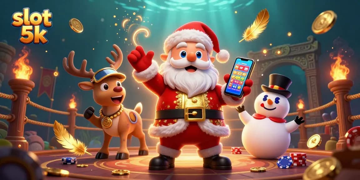 Experience big wins with slot 5k in this lively 3D casino illustration.