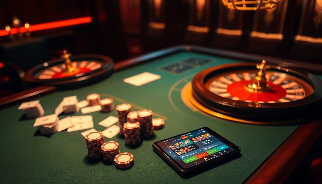 Experience the excitement of gaming with the s8 app at a luxurious poker table.
