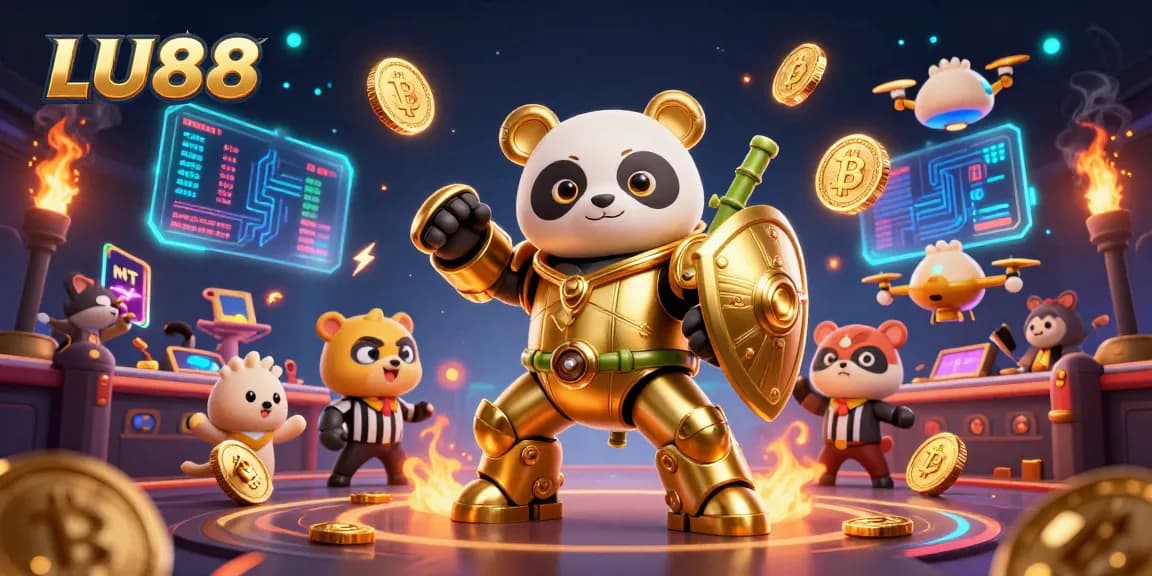 LU88 captivates players with a vibrant casino scene showcasing dynamic gaming excitement.