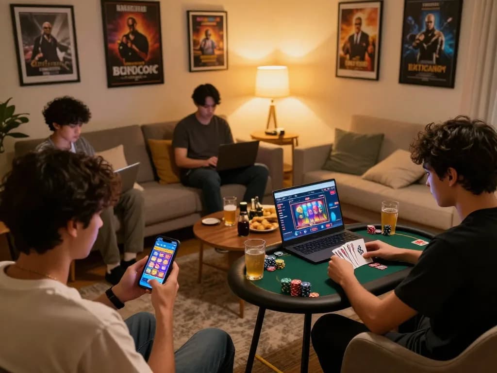 Players engaging with the XX88 casino app during an exciting online gaming night