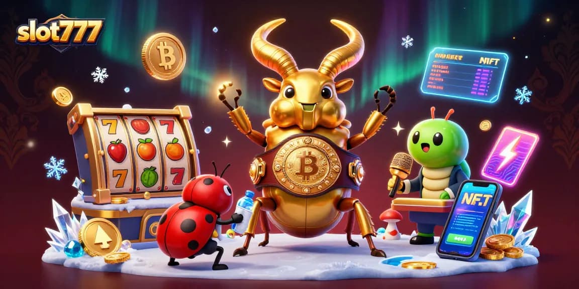 Permainan slot777 yang menampilkan karakter menarik dengan elemen jackpot dan simbol buah.