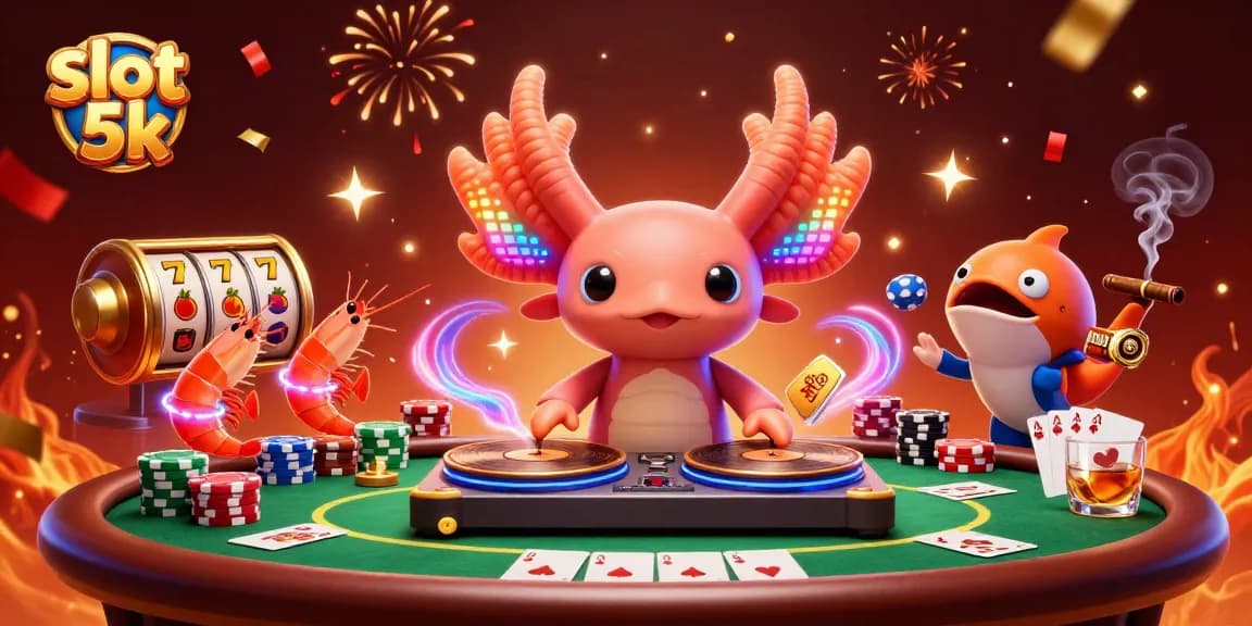 Engage with slot 5k action in a lively underwater casino scene with vibrant characters