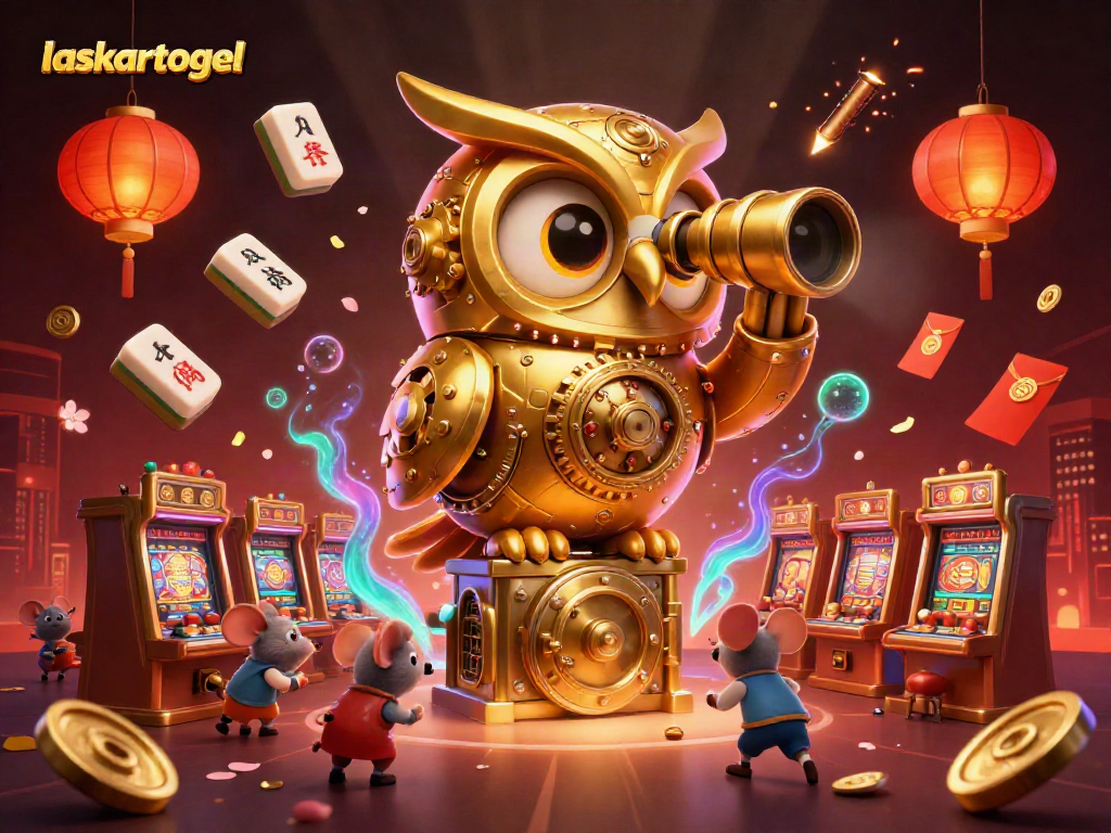 Experience thrilling moments with laskartogel's colorful and dynamic casino scene featuring unique characters.