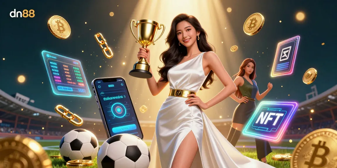 Experience the excitement of dn88 as an elegant Asian woman celebrates victory in a luxurious casino setting.