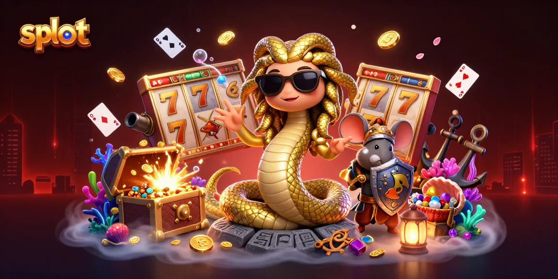 Experience the excitement of slot games with vibrant 3D illustrations featuring unique characters and dynamic elements.