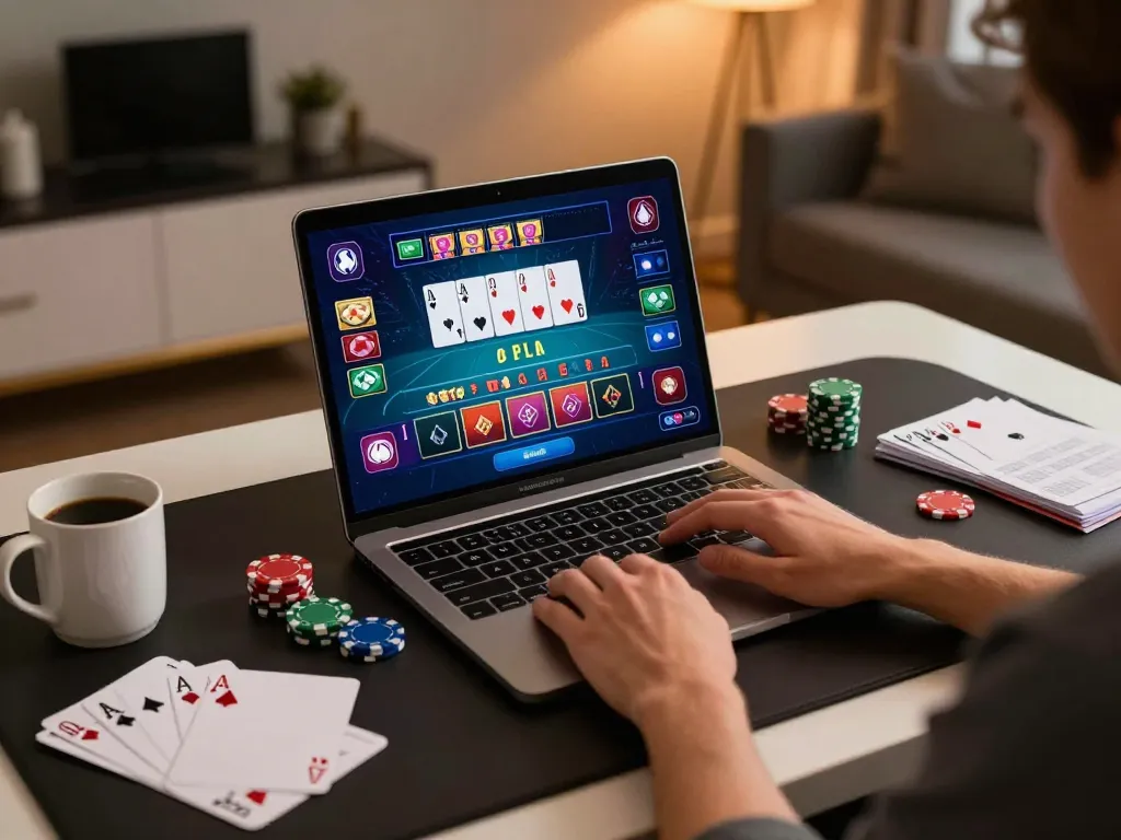 Player enjoying an engaging live dealer blackjack session with 789F online casino, showcasing vibrant gameplay and strategy notes.