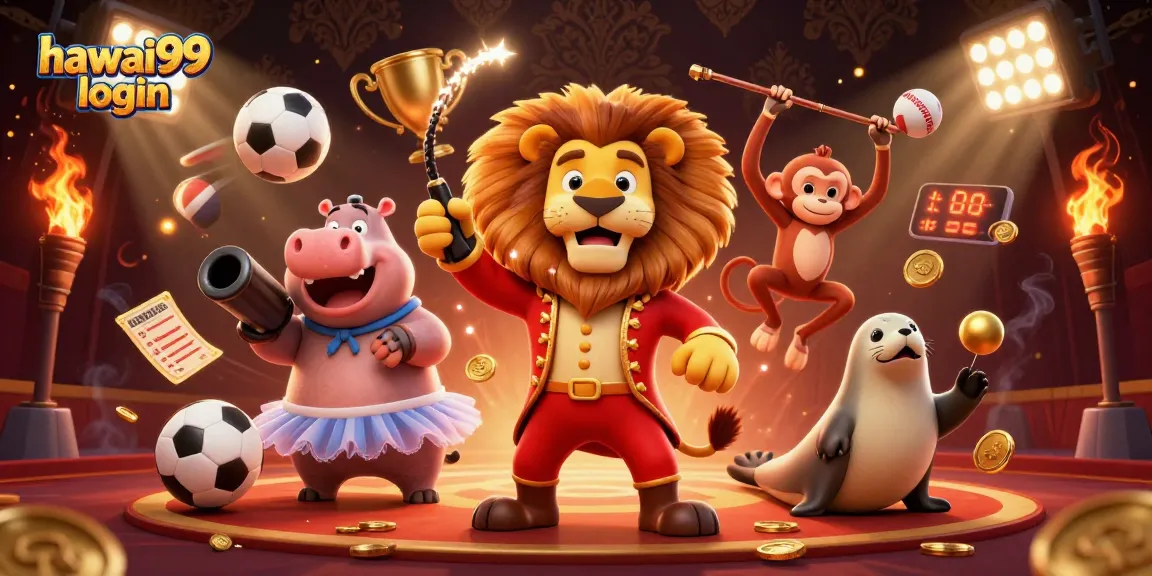 Join the excitement of hawai99 login with vibrant casino characters and action-packed elements.