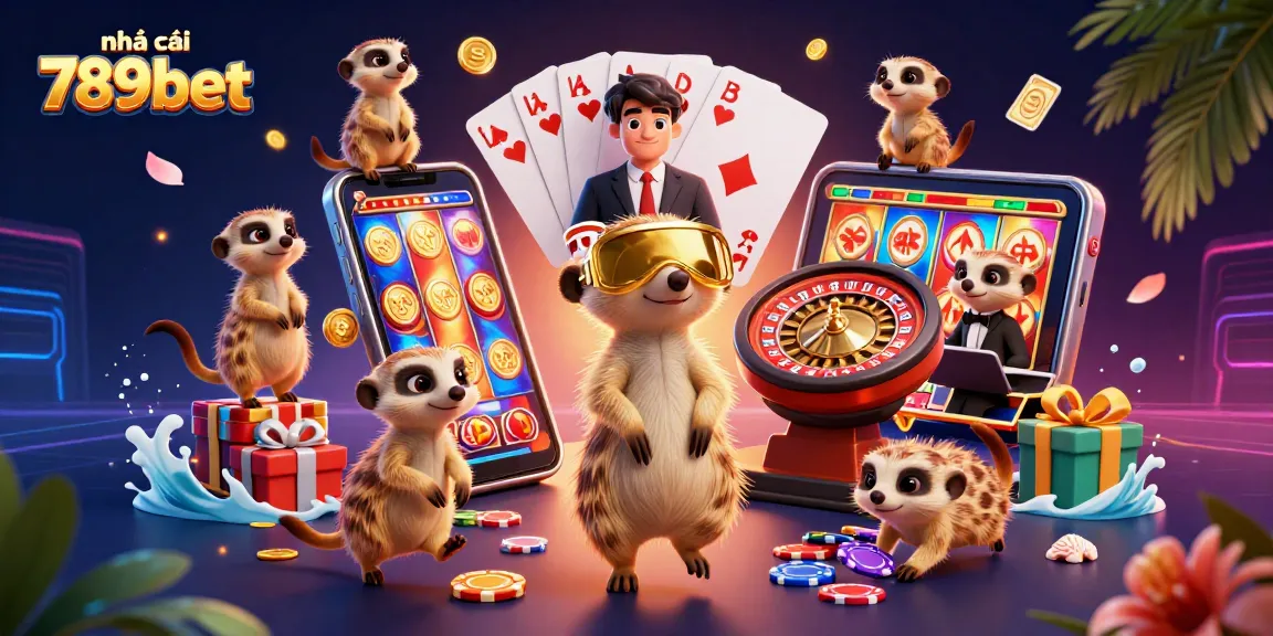 Engage with the vibrant world of nhà cái 789bet as meerkats run a cartoon casino with rich gaming elements.