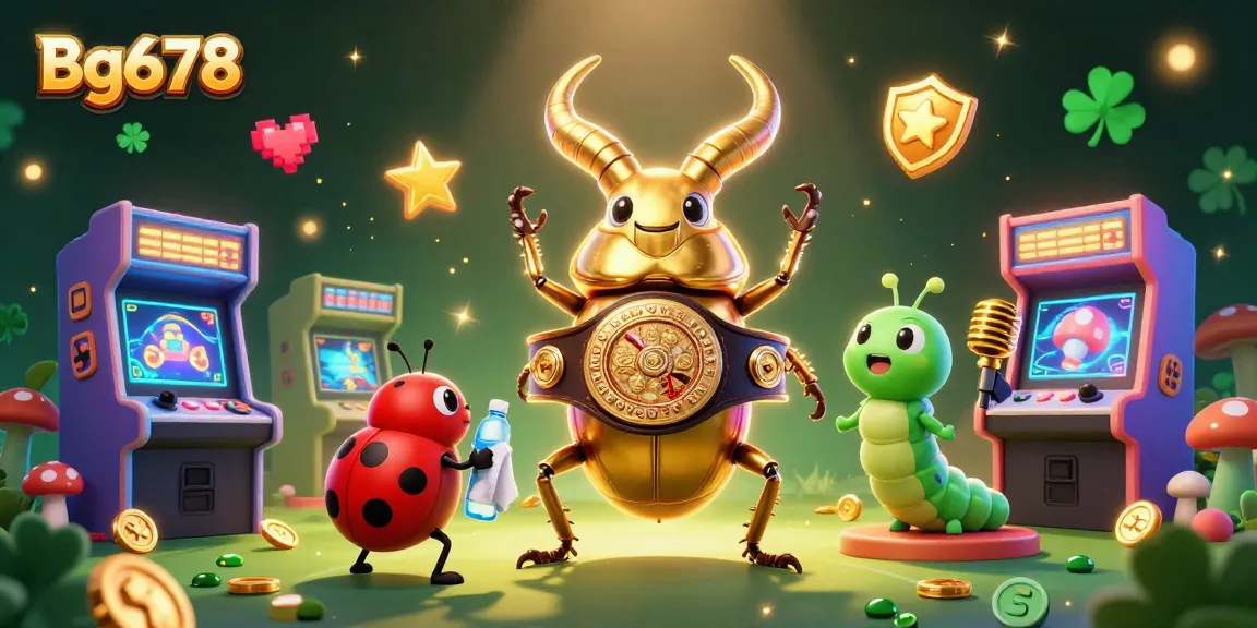Engage in thrilling gameplay with Bg678's vibrant casino scene featuring exciting characters and gaming elements.